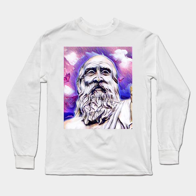 Diogenes Pink Portrait | Diogenes Artwork 8 Long Sleeve T-Shirt by JustLit